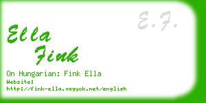 ella fink business card